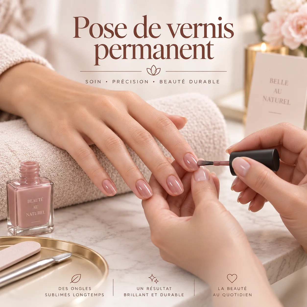 Pose de vernis permanent