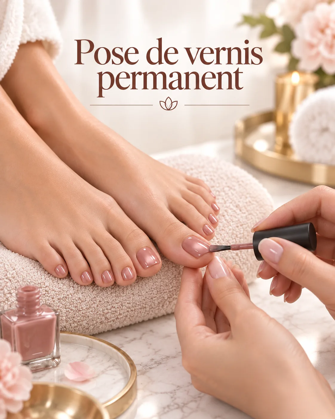 Pose de vernis permanent